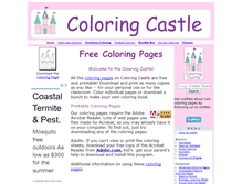 Tablet Screenshot of coloringcastle.com